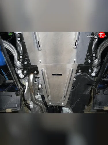 Защита КПП ТСС Тюнинг (алюминий 4 мм) Audi Q7  4M (2015-2020), Audi Q8  4MN (2018-2022), Volkswagen Touareg  3 CR (2018-2022)