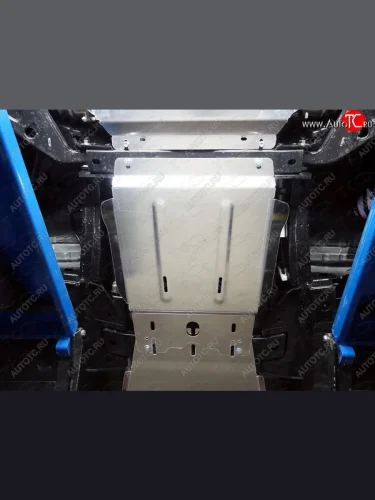 Защита КПП ТСС Тюнинг (алюминий 4 мм) Fiat Fullback (2016-2018), Mitsubishi L200  5 KK,KL (2015-2022), Mitsubishi Pajero Sport ( PB,  QE,  QF) (2008-2022)