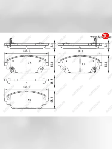 Колодки тормозные перед FL-FR SAT Mazda 3/Axela BP хэтчбэк (2019-2025)