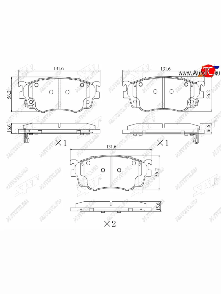 Колодки тормозные перед FL-FR SAT Mazda 626 GF,FW универсал дорестайлинг (1997-1999)  в Керчи Республика Крым