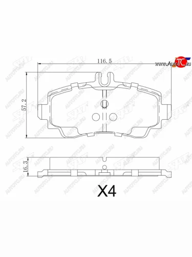 Колодки тормозные перед FL-FR SAT Mercedes-Benz A class  W168 (1997-2004) хэтчбэк 5 дв.