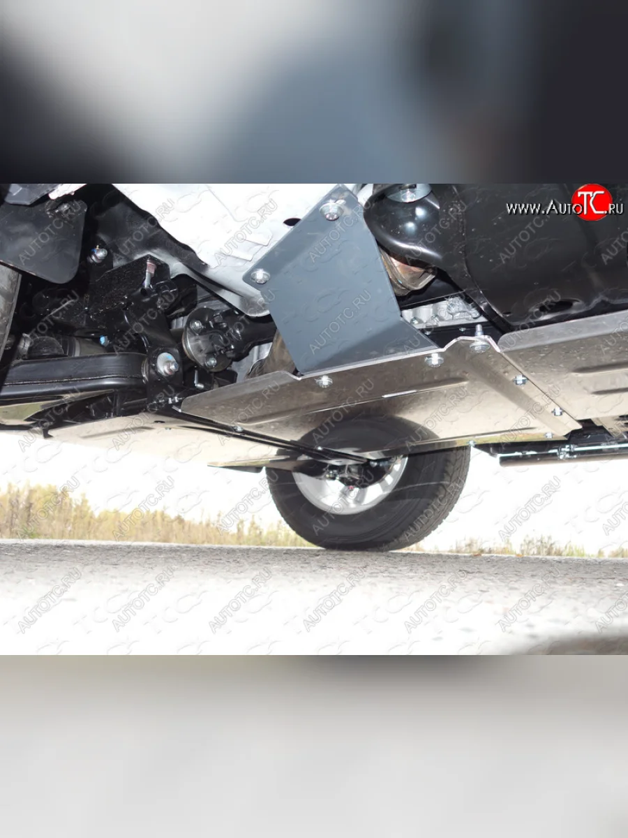 Защита КПП ТСС Тюнинг Mitsubishi Pajero 4 V90 2-ой рестайлинг (2014-2020) (алюминий 4 мм)  в Керчи Республика Крым