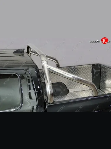 Защита кузова (для крышки) d 75х42 мм ТСС Тюнинг (нержавейка) Great Wall Poer (2021-2025)