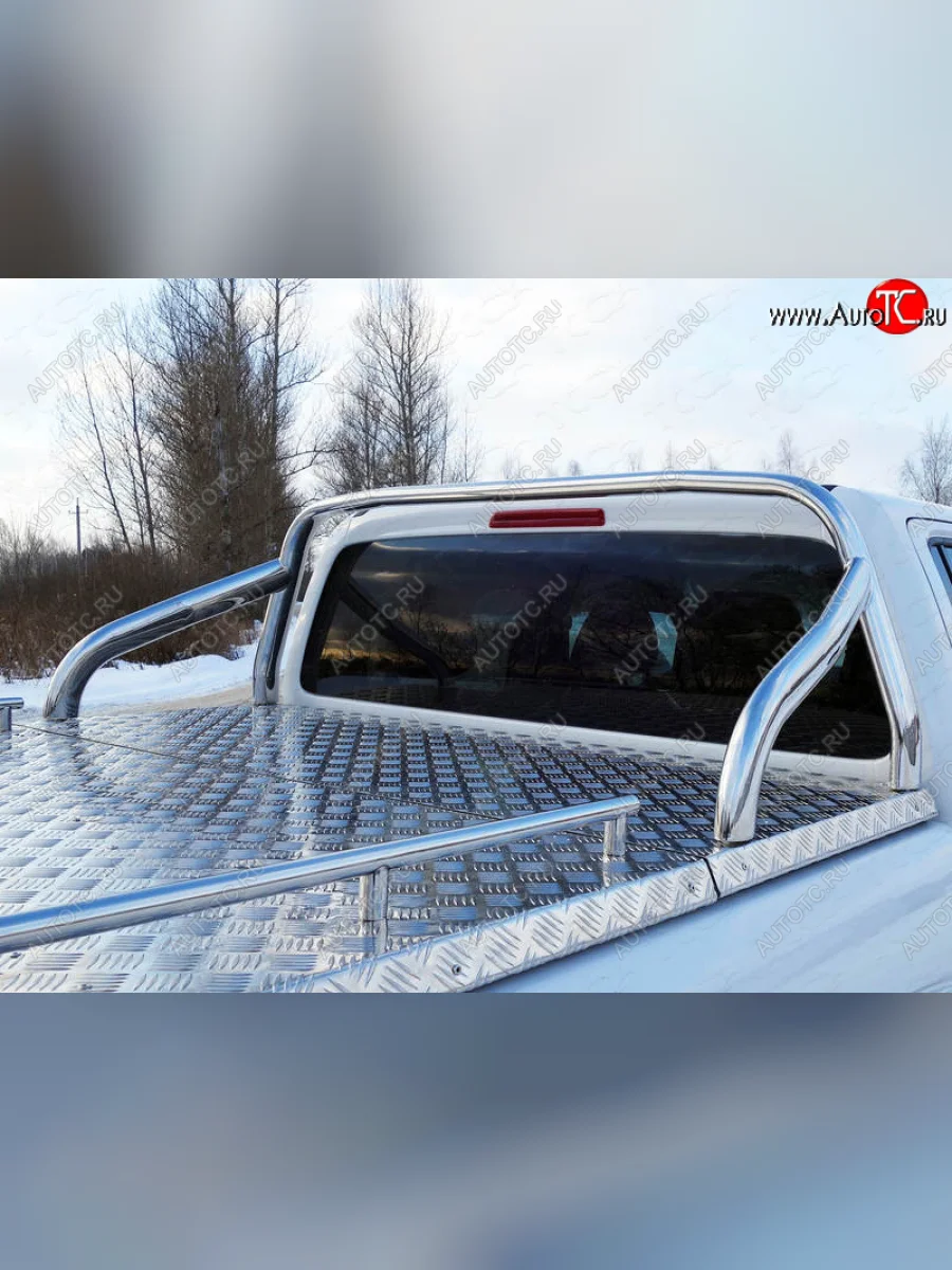 Защита кузова d 75х42 мм (для крышки) ТСС Тюнинг Volkswagen Amarok рестайлинг (2016-2022) (нержавейка)  в Керчи Республика Крым