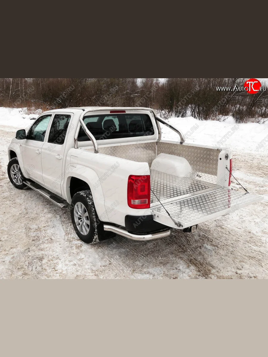 Защита кузова d 75х42 мм (только для кузова) ТСС Тюнинг Volkswagen Amarok рестайлинг (2016-2022) (нержавейка)  в Керчи Республика Крым