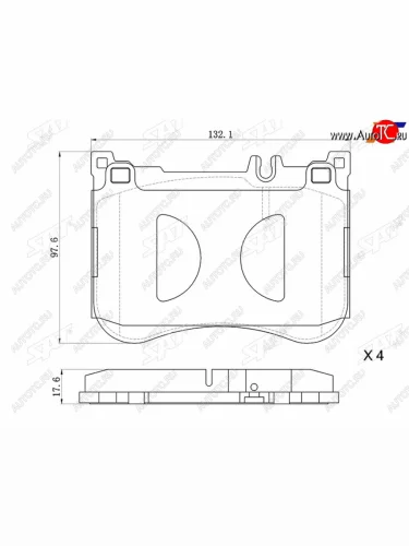 Колодки тормозные перед FR-FL SAT Mercedes-Benz S class  W222 (2013-2017) седан гибрид дорестайлинг