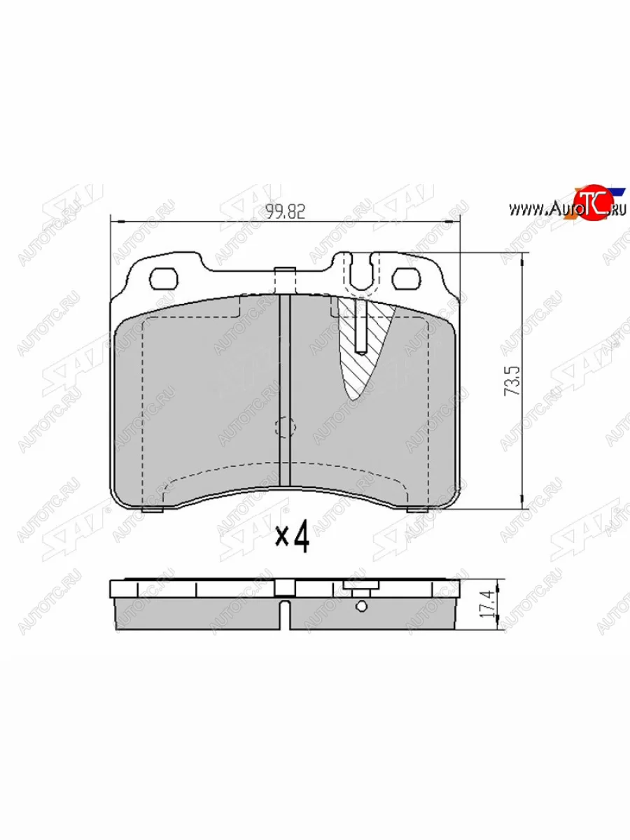 Колодки тормозные перед FR-FL SAT Mercedes-Benz E-Class W210 универсал рестайлинг (1999-2003)  в Перми Пермском крае