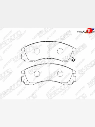 Колодки тормозные перед FR-FL SAT Mitsubishi Airtek (2001-2008)