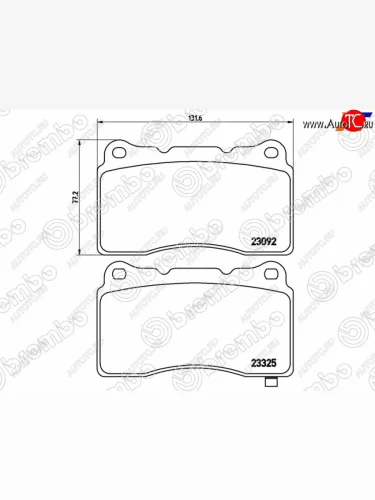 Колодки тормозные перед FR-FL SAT Mitsubishi Lancer Evolution 10 CZ4A седан (2008-2017)