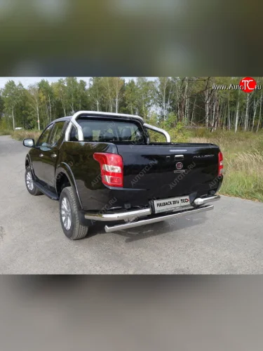 Защита кузова (для крышки) d71,6 мм ТСС Тюнинг (нержавейка) Fiat Fullback (2016-2018)