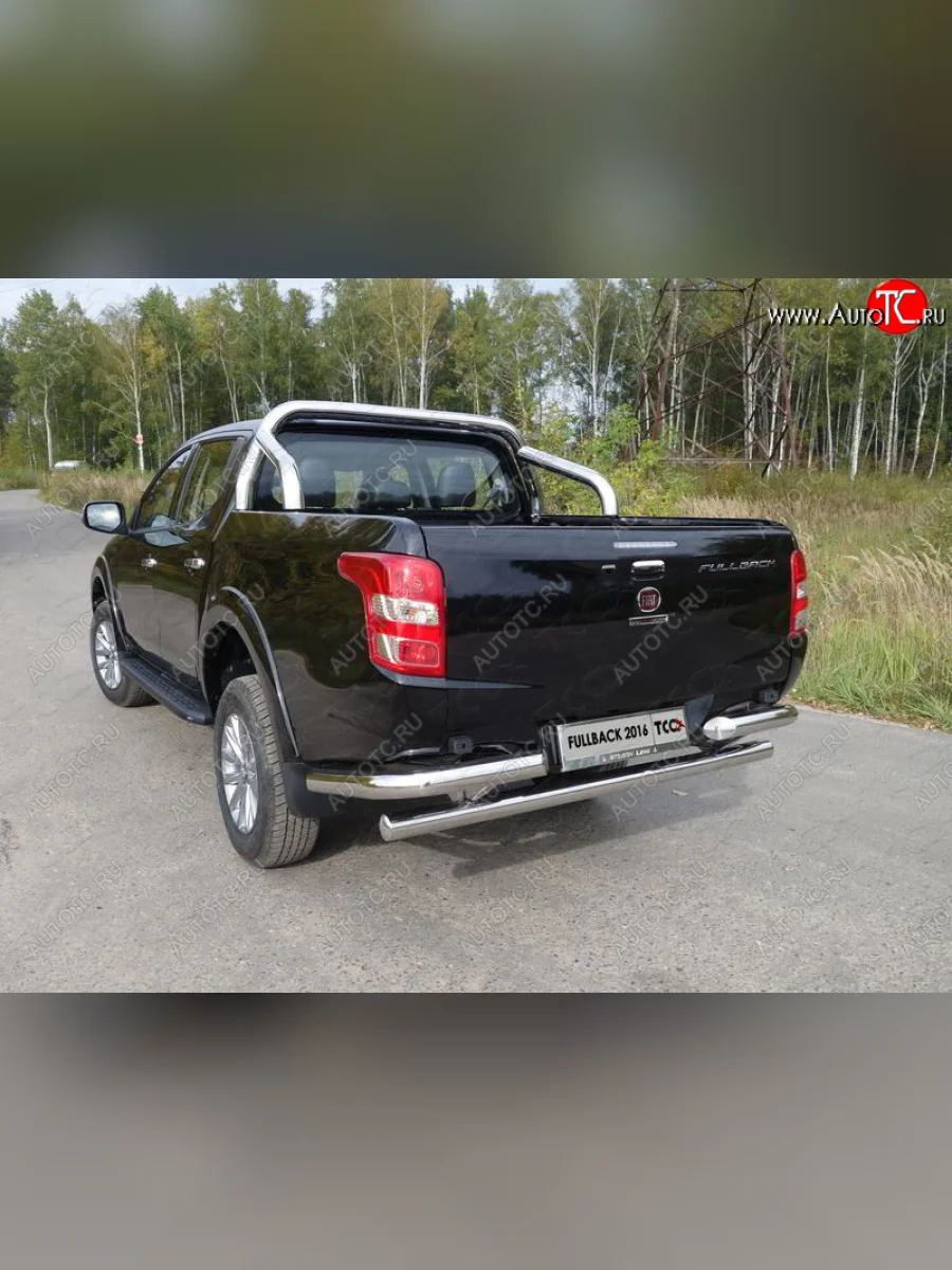Защита кузова (для крышки) d71,6 мм ТСС Тюнинг Fiat Fullback (2016-2018) (нержавейка)  в Керчи Республика Крым