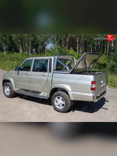 Защита кузова (для крышки) d71,6 мм ТСС Тюнинг (нержавейка) Уаз Патриот  23632 (2014-2025) 1 рестайлинг пикап, 2-ой рестайлинг пикап