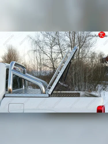 Защита кузова d76,1 мм (для крышки) ТСС Тюнинг (нержавейка) Volkswagen Amarok (2016-2022) рестайлинг