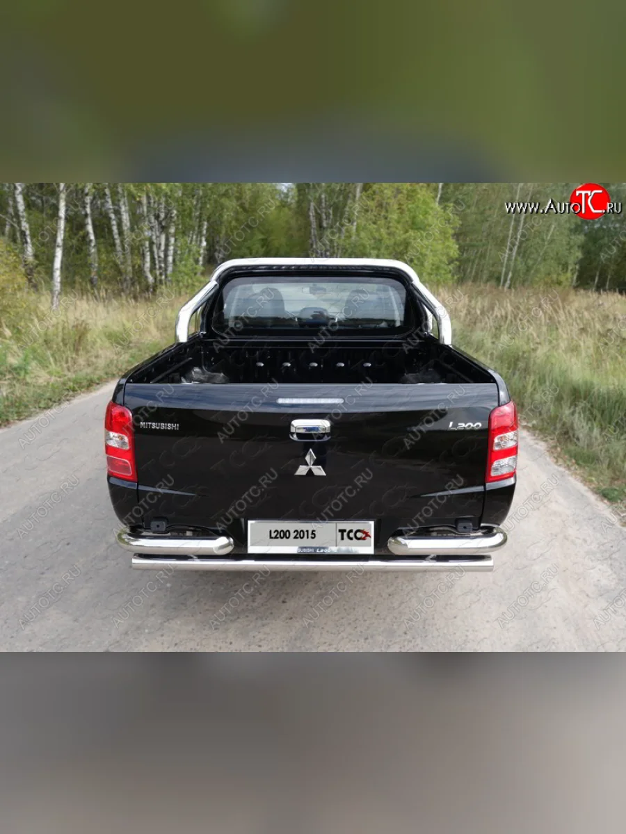 Защита кузова d76,1 мм (только для кузова) ТСС Тюнинг Mitsubishi L200 5 KK,KL дорестайлинг (2015-2019) (нержавейка)  в Керчи Республика Крым