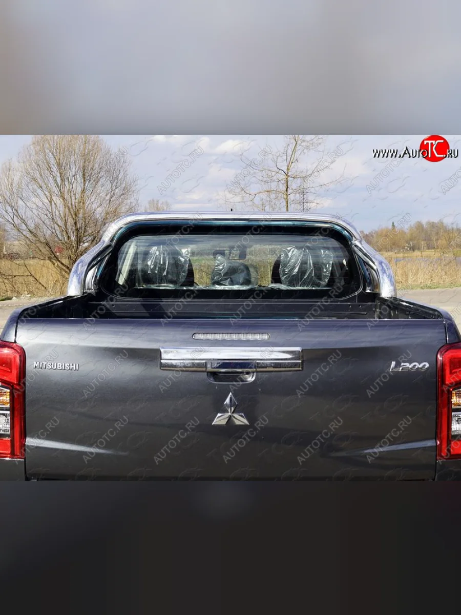 Защита кузова d76,1 мм (только для кузова) ТСС Тюнинг Mitsubishi L200 5 KK,KL рестайлинг (2018-2022) (нержавейка)  с доставкой в г. Керчь