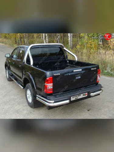 Защита кузова d76,1 мм (только для кузова) ТСС Тюнинг (нержавейка) Toyota Hilux  AN20,AN30 (2011-2016)  2-ой рестайлинг