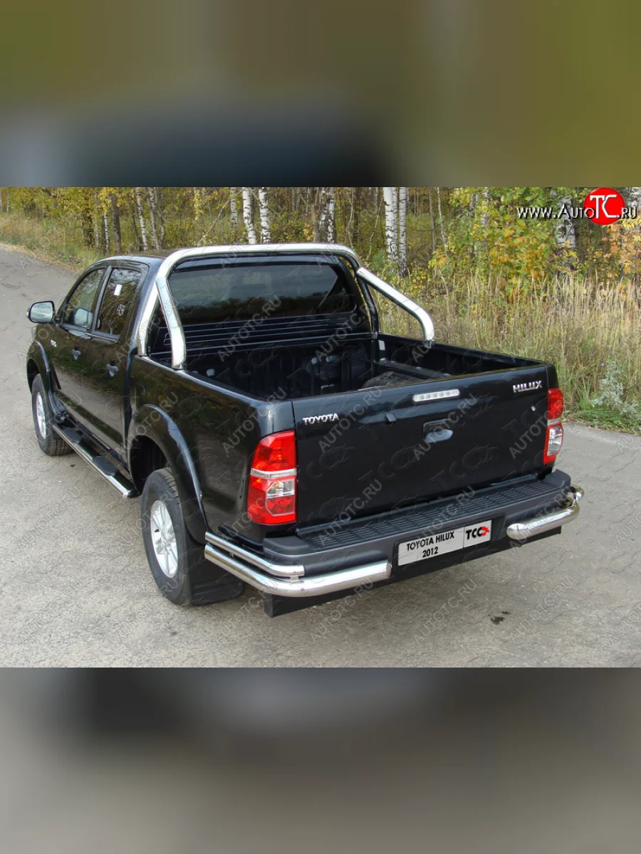 Защита кузова d76,1 мм (только для кузова) ТСС Тюнинг  Toyota Hilux (2011-2016) AN20,AN30 (нержавейка)  в Воронеже Воронежской области