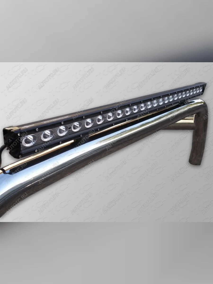 Защита кузова и заднего стекла (нержавейка Ø75х42 мм) ТСС Тюнинг Toyota Hilux AN120 дорестайлинг (2016-2020) (без надписи, со светодиодной фарой)  с доставкой в г. Керчь