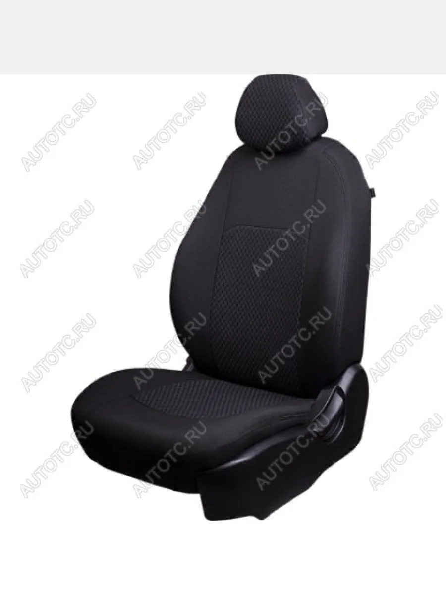 Комплект чехлов для сидений (РЗС 40/60 2Г жаккард) Турин Lord Autofashion  KIA Cerato (2008-2013) 2 TD (черный, вставка серая Спинг-88, строчка черная)  в Самаре Самарской области