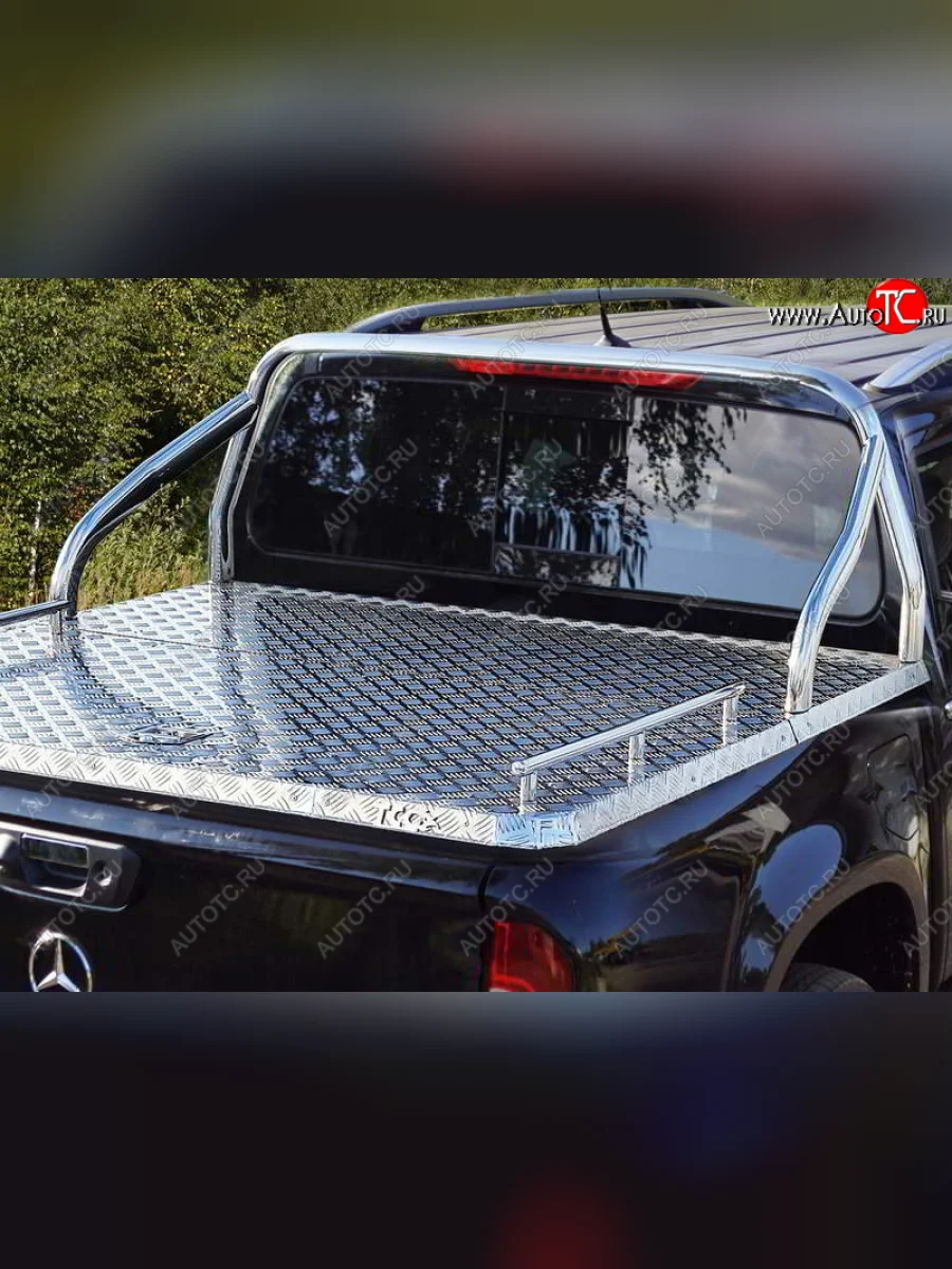 Защита кузова (для крышки) d 75х42 мм ТСС Тюнинг Mercedes-Benz X class W470 (2017-2020) (нержавейка)  в Керчи Республика Крым