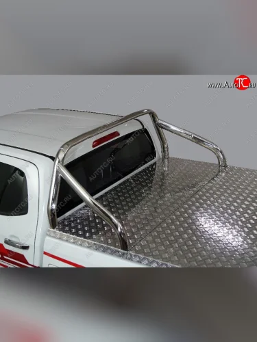 Защита кузова (для крышки) d 75х42 мм ТСС Тюнинг (нержавейка) Isuzu D-Max  RG (2020-2023) DoubleCab