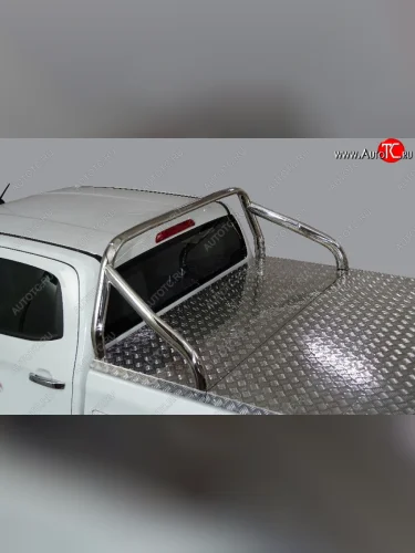 Защита кузова (для крышки) d 75х42 мм ТСС Тюнинг (нержавейка) Great Wall Poer KingKong (2021-2025) пикап