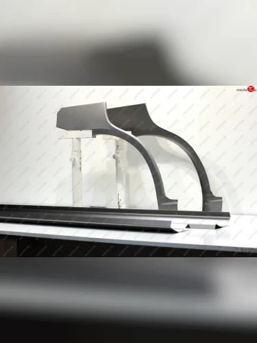 Задние ремонтные арки и пороги (с усилителем) AUTOFERRUM (Холоднокатаная сталь 0,8 и 1 мм) Honda Jazz (2001-2008)