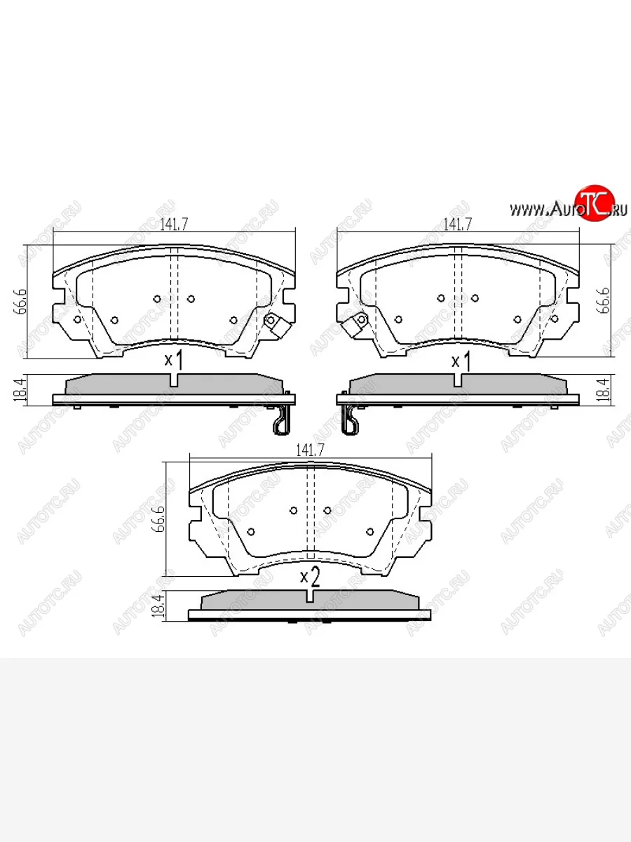 Колодки тормозные перед FR-FL SAT Opel Astra J универсал дорестайлинг (2009-2012)  с доставкой в г. Пермь