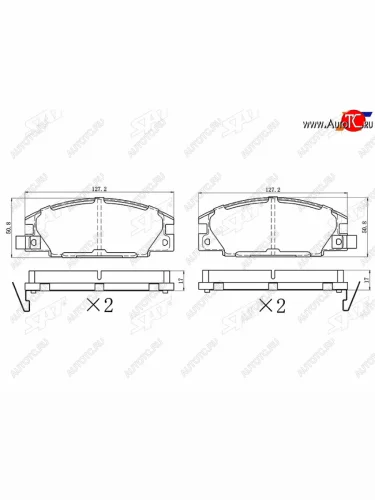 Колодки тормозные перед FR-FL SAT Opel Frontera B 3 дв. дорестайлинг (1998-2001)