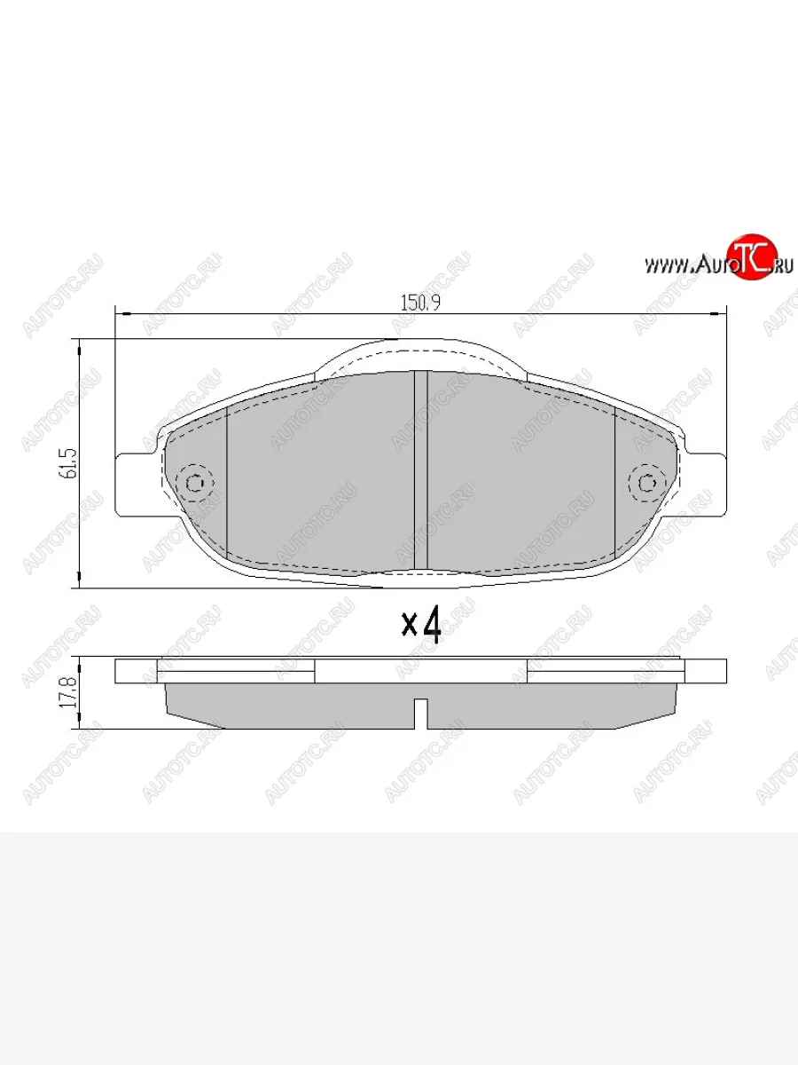 Колодки тормозные перед FL-FR SAT Peugeot 308 T9 хэтчбек 5 дв. рестайлинг (2017-2022)  в Перми Пермском крае