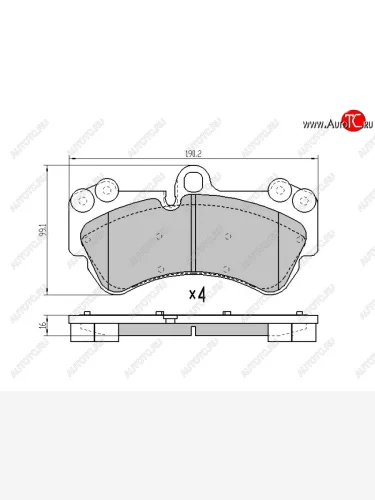 Колодки тормозные перед FL-FR SAT Porsche Cayenne 955 (2002-2006)