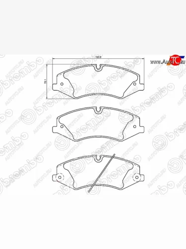 Колодки тормозные перед FL-FR SAT Land Rover Range Rover Sport ( 1 L320,  2 L494) (2005-2022) дорестайлинг, рестайлинг