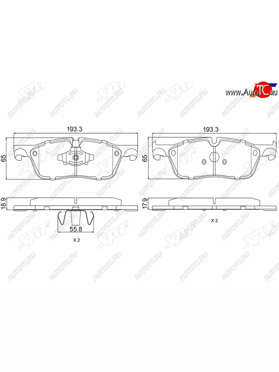 Колодки тормозные перед FL-FR SAT Land Rover Range Rover Velar 1 L560 дорестайлинг (2017-2022)  в Самаре Самарской области