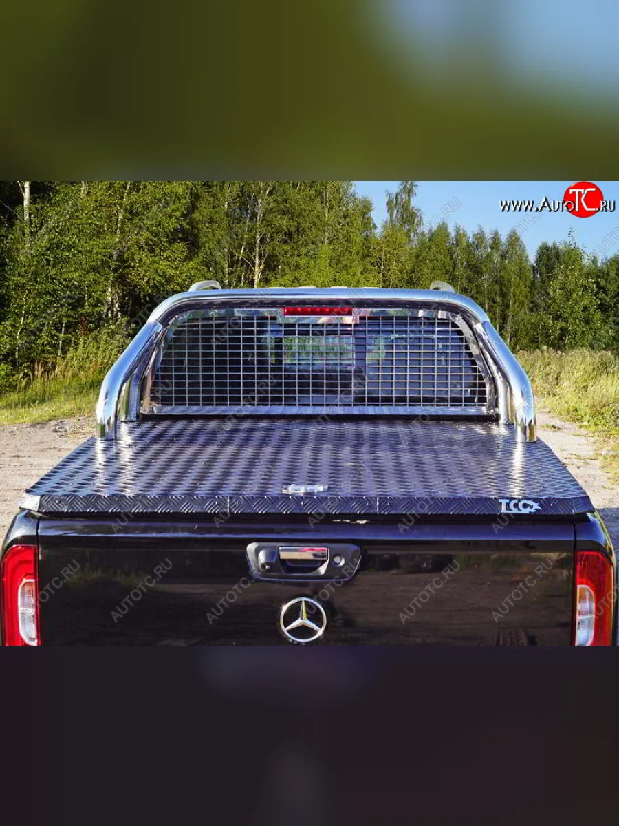 Защита кузова и заднего стекла (для крышки) d 76,1 мм ТСС Тюнинг Mercedes-Benz X class W470 (2017-2020) (нержавейка)  в Керчи Республика Крым