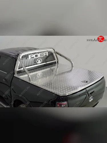 Защита кузова и заднего стекла (для крышки) d75*42 мм ТСС Тюнинг (нержавейка) Great Wall Poer KingKong (2021-2025) пикап