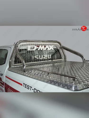 Защита кузова и заднего стекла (для крышки) d75*42 мм ТСС Тюнинг (нержавейка) Isuzu D-Max  RG (2020-2023) DoubleCab