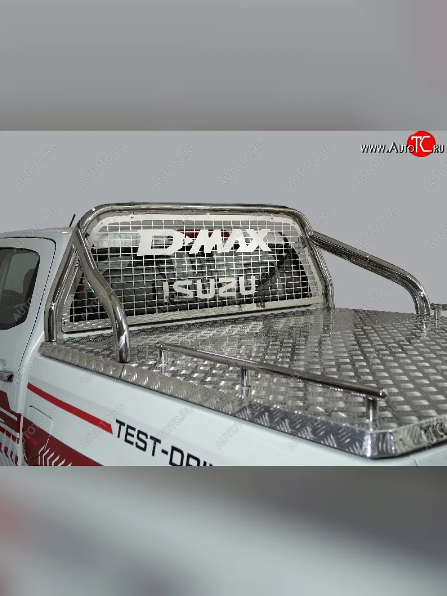 Защита кузова и заднего стекла (для крышки) d75*42 мм ТСС Тюнинг Isuzu D-Max RG DoubleCab (2020-2023) (нержавейка)  с доставкой в г. Керчь