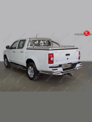 Защита кузова и заднего стекла (для крышки) d76,1 мм ТСС Тюнинг (нержавейка) JAC T6 (2018-2024) пикап