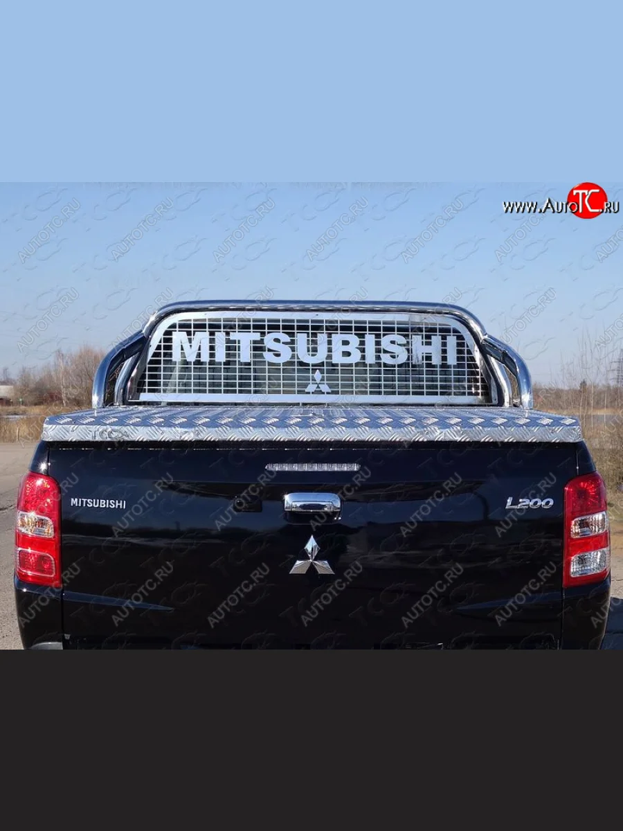 Защита кузова и заднего стекла (для крышки) d 75*42 мм ТСС Тюнинг Mitsubishi L200 5 KK,KL рестайлинг (2018-2022) (нержавейка)  в Воронеже Воронежской области