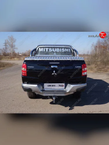 Защита кузова и заднего стекла (для крышки) d 75*42 мм ТСС Тюнинг (нержавейка) Mitsubishi L200  5 KK,KL (2015-2019) дорестайлинг
