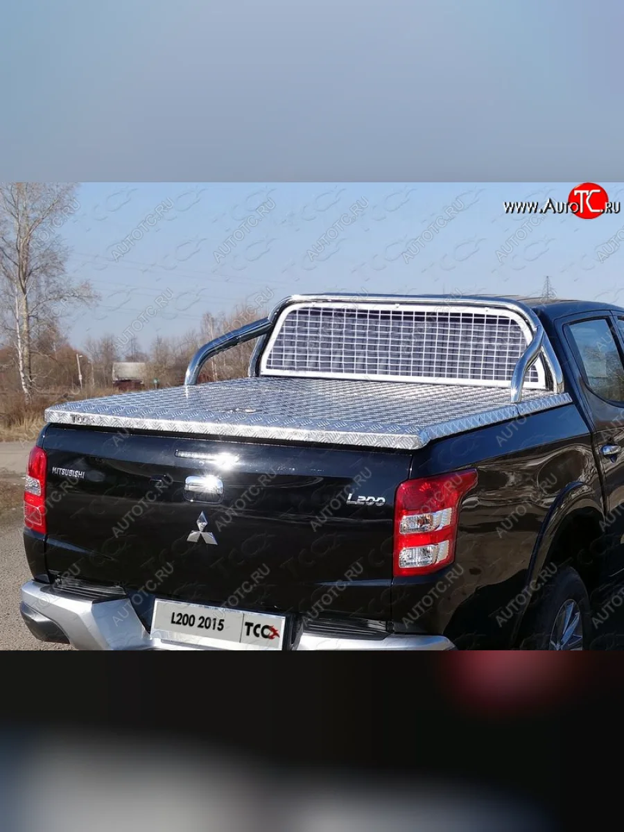 Защита кузова и заднего стекла (для крышки) d 75*42 мм ТСС Тюнинг Mitsubishi L200 5 KK,KL рестайлинг (2018-2022) (нержавейка)  с доставкой в г. Керчь