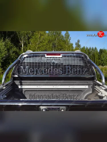 Защита кузова и заднего стекла (только для кузова) d 75*42 мм ТСС Тюнинг (нержавейка) Mercedes-Benz X class  W470 (2017-2020)