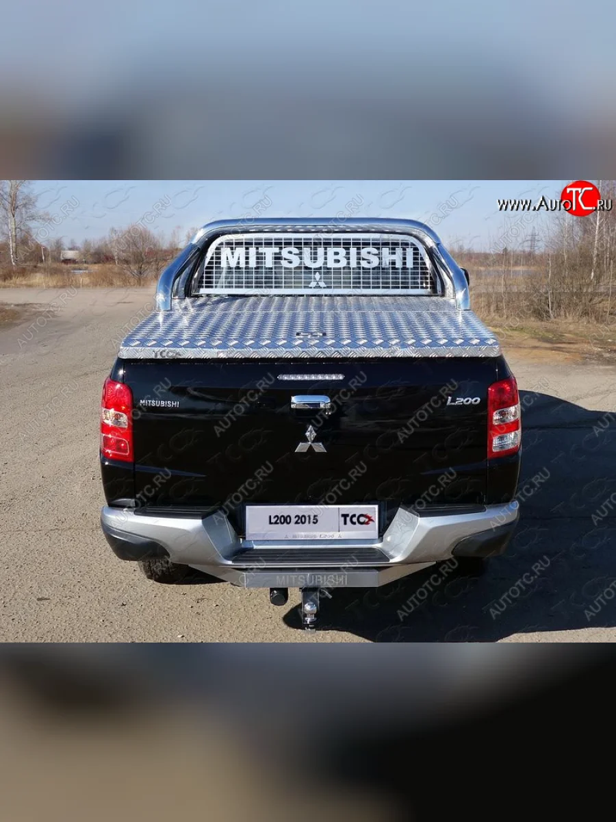 Защита кузова и заднего стекла (для крышки) d 76,1 мм ТСС Тюнинг Mitsubishi L200 5 KK,KL рестайлинг (2018-2022) (нержавейка)  с доставкой в г. Керчь