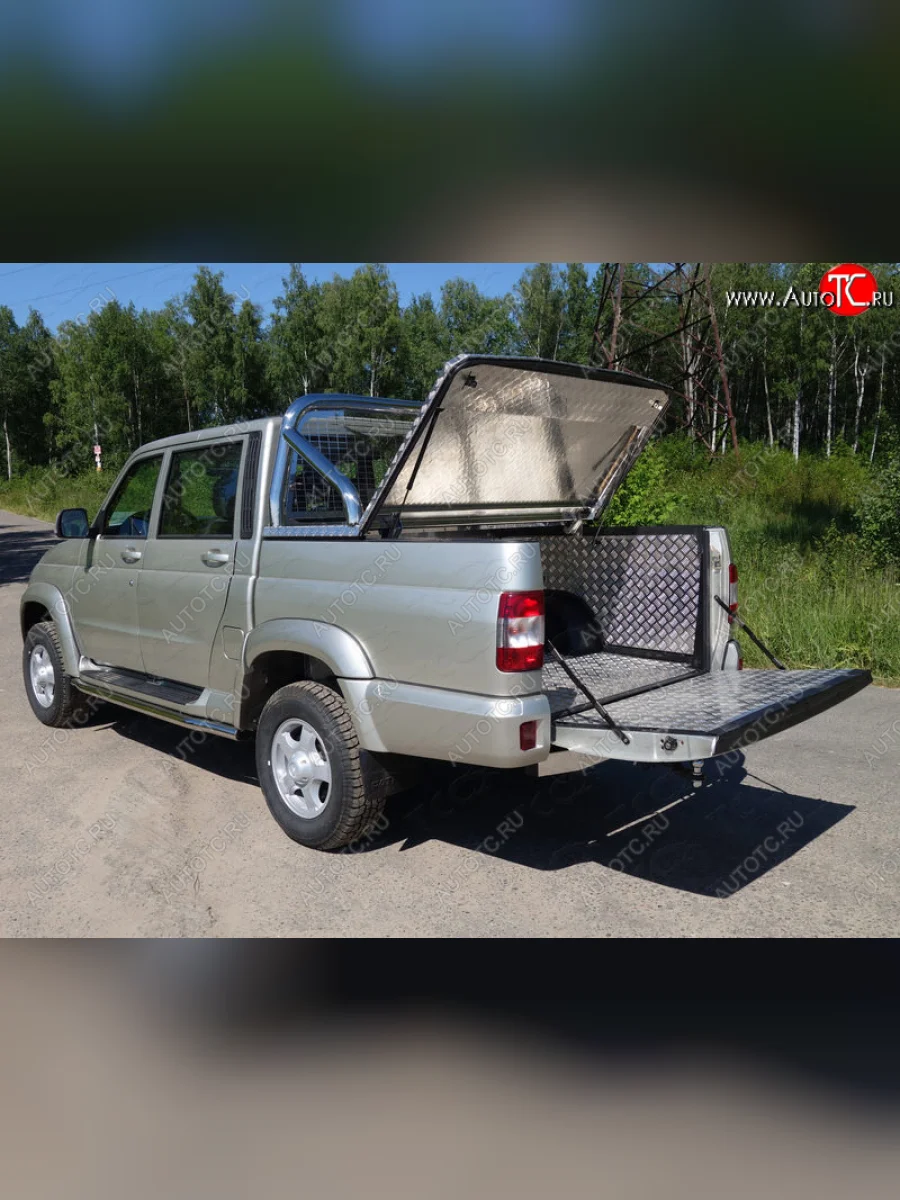 Защита кузова и заднего стекла (для крышки) d 76,1 мм ТСС Тюнинг Уаз Патриот 23632 1 рестайлинг пикап (2014-2016) (нержавейка)  с доставкой в г. Керчь