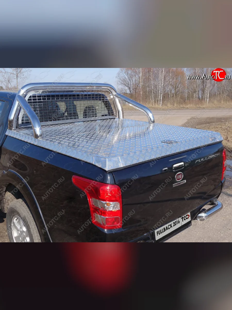 Защита кузова и заднего стекла (для крышки) d 76,1 мм ТСС Тюнинг Fiat Fullback (2016-2018) (нержавейка)  в Перми Пермском крае