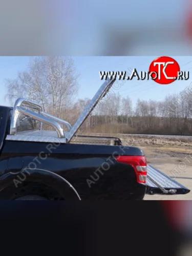 Защита кузова и заднего стекла (для крышки) d 76,1 мм ТСС Тюнинг (нержавейка) Fiat Fullback (2016-2018)