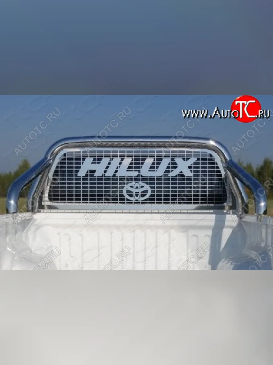  Защита кузова и заднего стекла (нержавейка Ø76,1) ТСС Тюнинг Toyota Hilux AN120 дорестайлинг (2016-2020) (без крышки)  с доставкой в г. Пермь