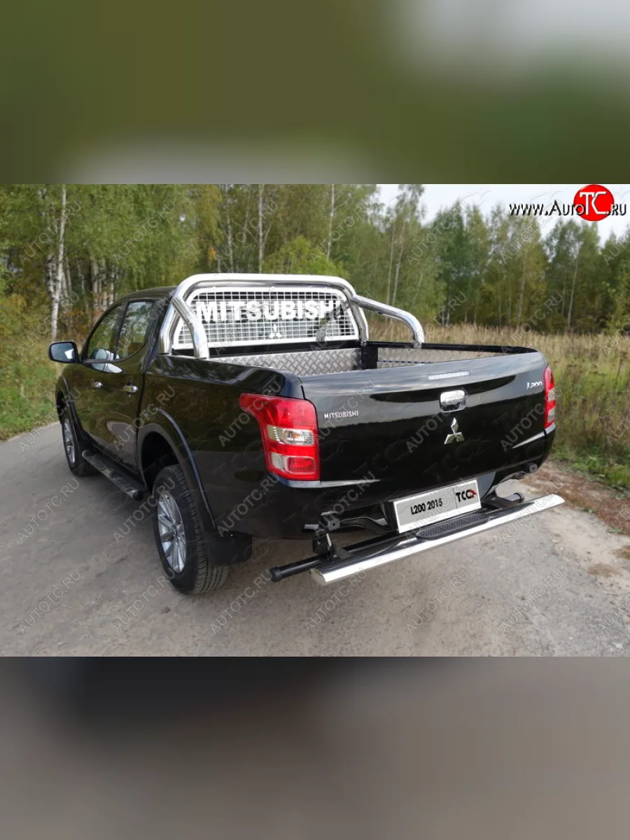 Защита кузова и заднего стекла (только для кузова) d 76,1 мм ТСС Тюнинг Mitsubishi L200 5 KK,KL дорестайлинг (2015-2019) (нержавейка)  в Керчи Республика Крым