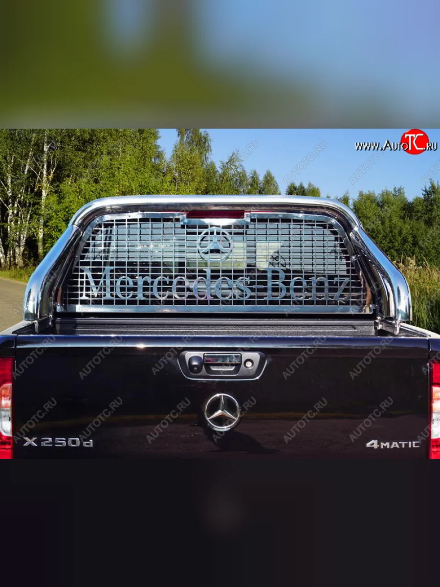 Защита кузова и заднего стекла (только для кузова) d 76,1 мм ТСС Тюнинг Mercedes-Benz X class W470 (2017-2020) (нержавейка)  в Керчи Республика Крым