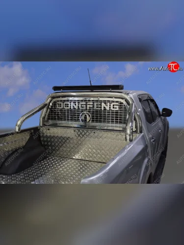 Защита кузова и заднего стекла (только для кузова) d 76,1 мм светодиодной фарой ТСС Тюнинг (нержавейка) Dong Feng DF6 (2022-2025) пикап